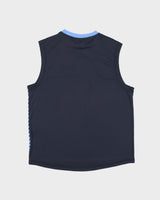 Vintage Y2K 00s Nike Football Dri-Fit Striped Sleeveless Crewneck T-Shirt - L