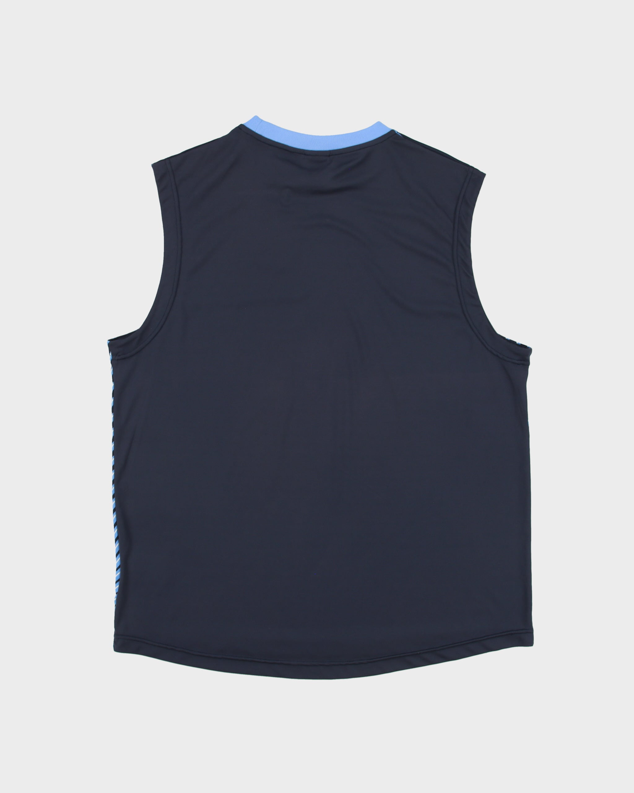 Vintage Y2K 00s Nike Football Dri-Fit Striped Sleeveless Crewneck T-Shirt - L