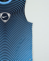 Vintage Y2K 00s Nike Football Dri-Fit Striped Sleeveless Crewneck T-Shirt - L
