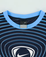 Vintage Y2K 00s Nike Football Dri-Fit Striped Sleeveless Crewneck T-Shirt - L
