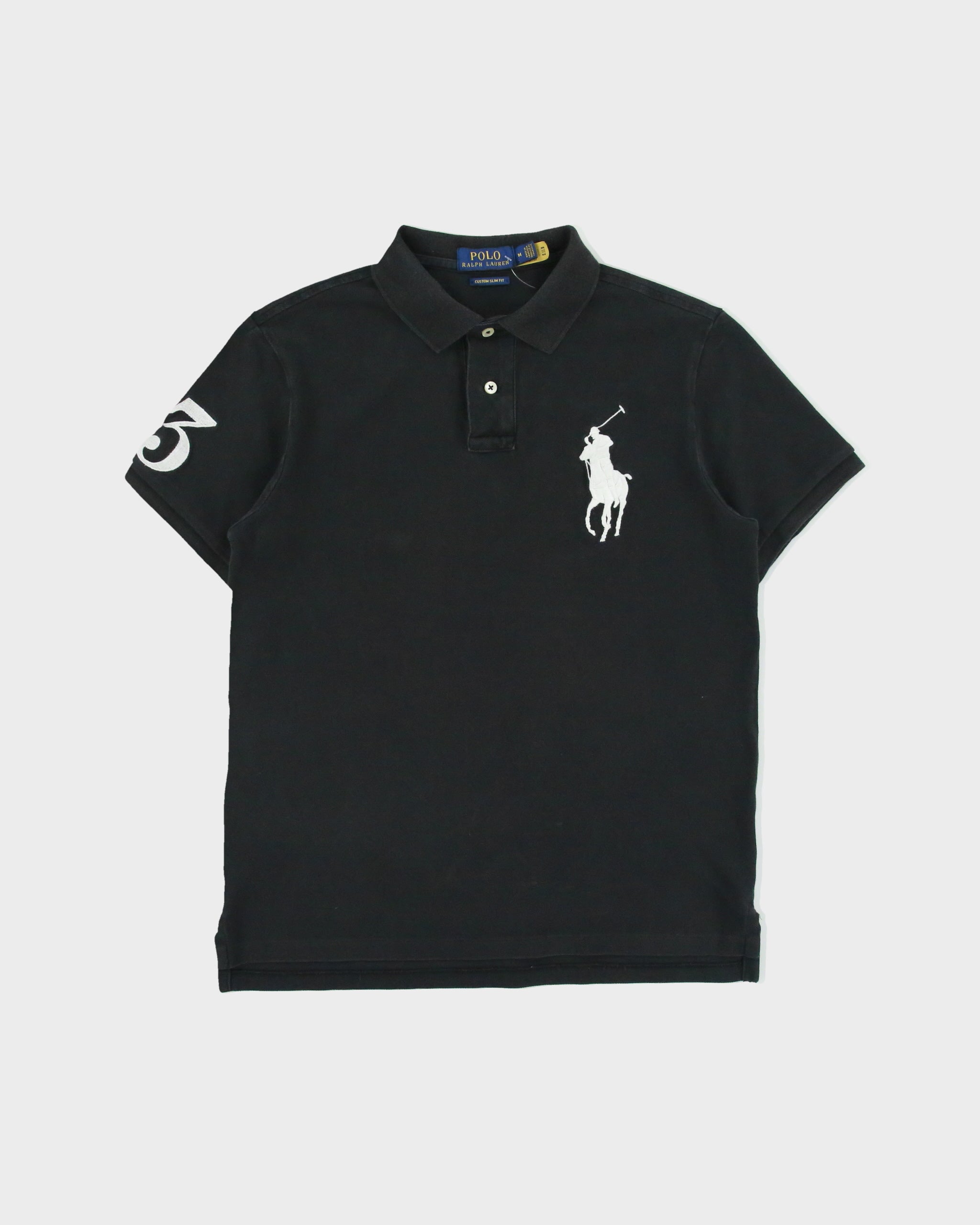 Vintage Polo Ralph Lauren Big Pony Custom Slim Fit Short Sleeve Polo Shirt - M