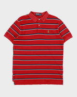 Vintage Y2K 00s Polo Ralph Lauren Classic Striped Short Sleeve Polo Shirt - L