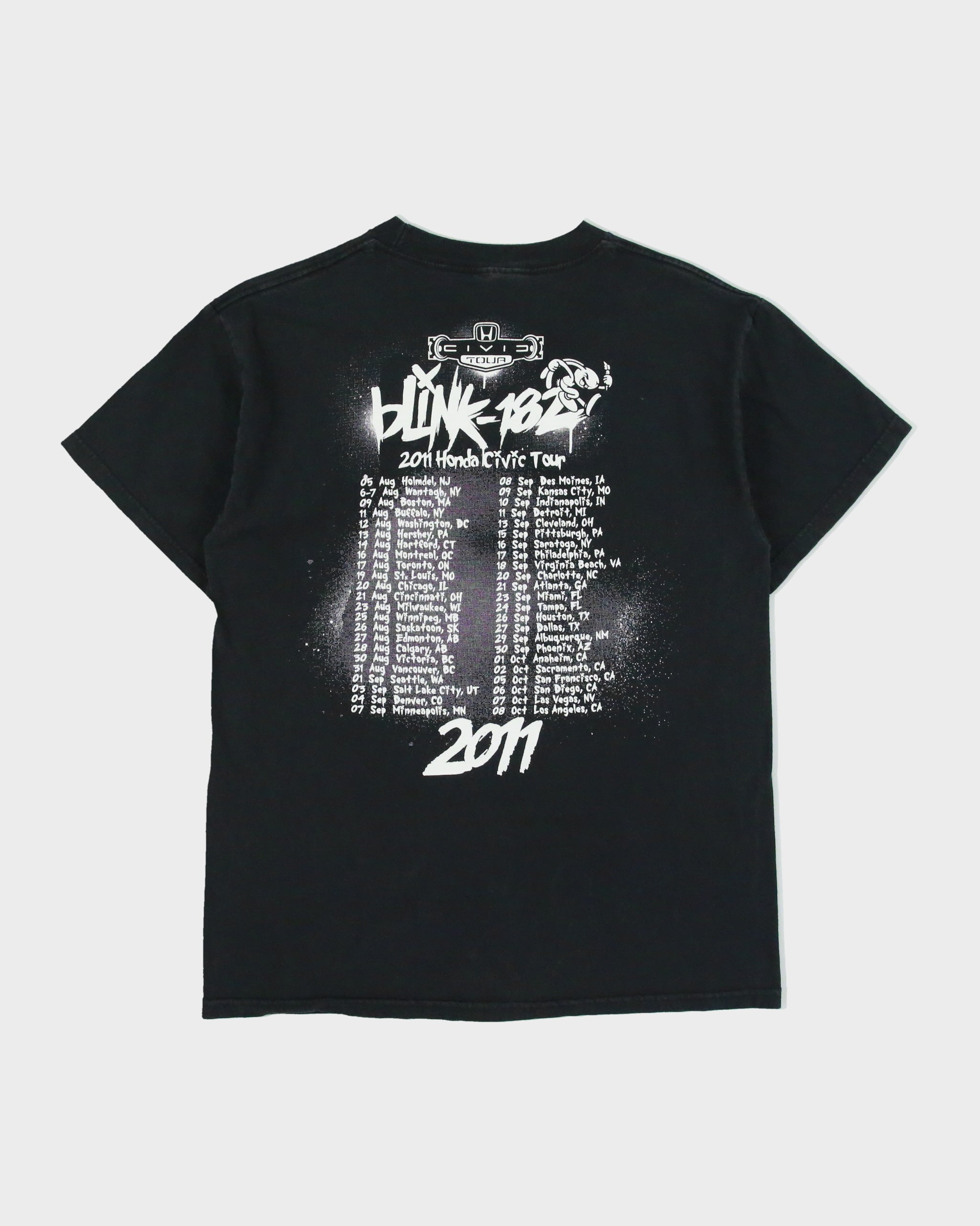 Vintage Blink-182 Honda Civic 2011 Tour Heavyweight Alstyle Crewneck T-Shirt - M