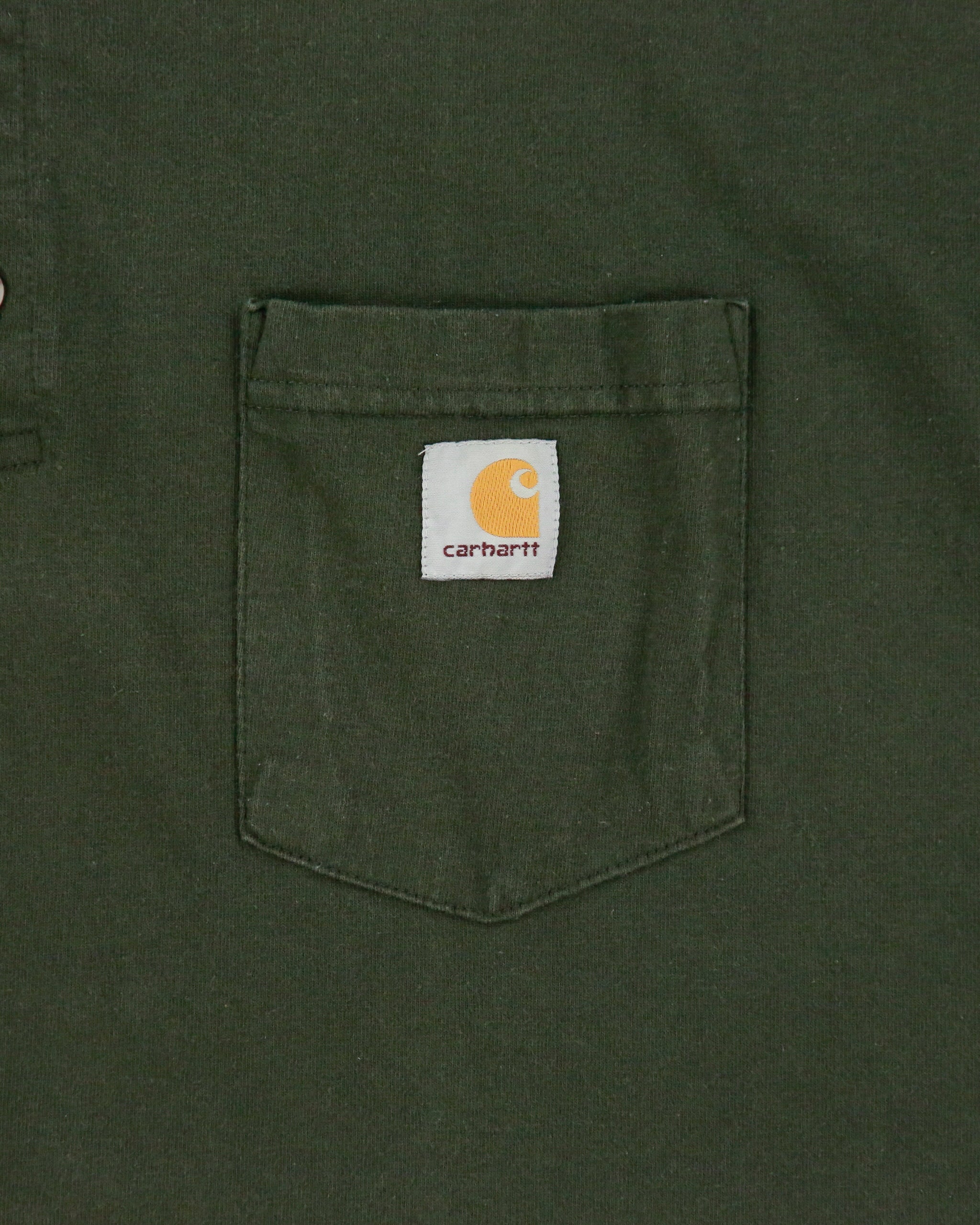 Vintage Carhartt Khaki Heavyweight Crewneck Henley Pocket T-Shirt - XXXL