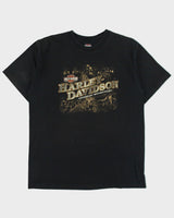 Vintage 2008 Y2K Harley Davidson Mischler's Beaver Dam Heavyweight Made In USA Crewneck T-Shirt - XL