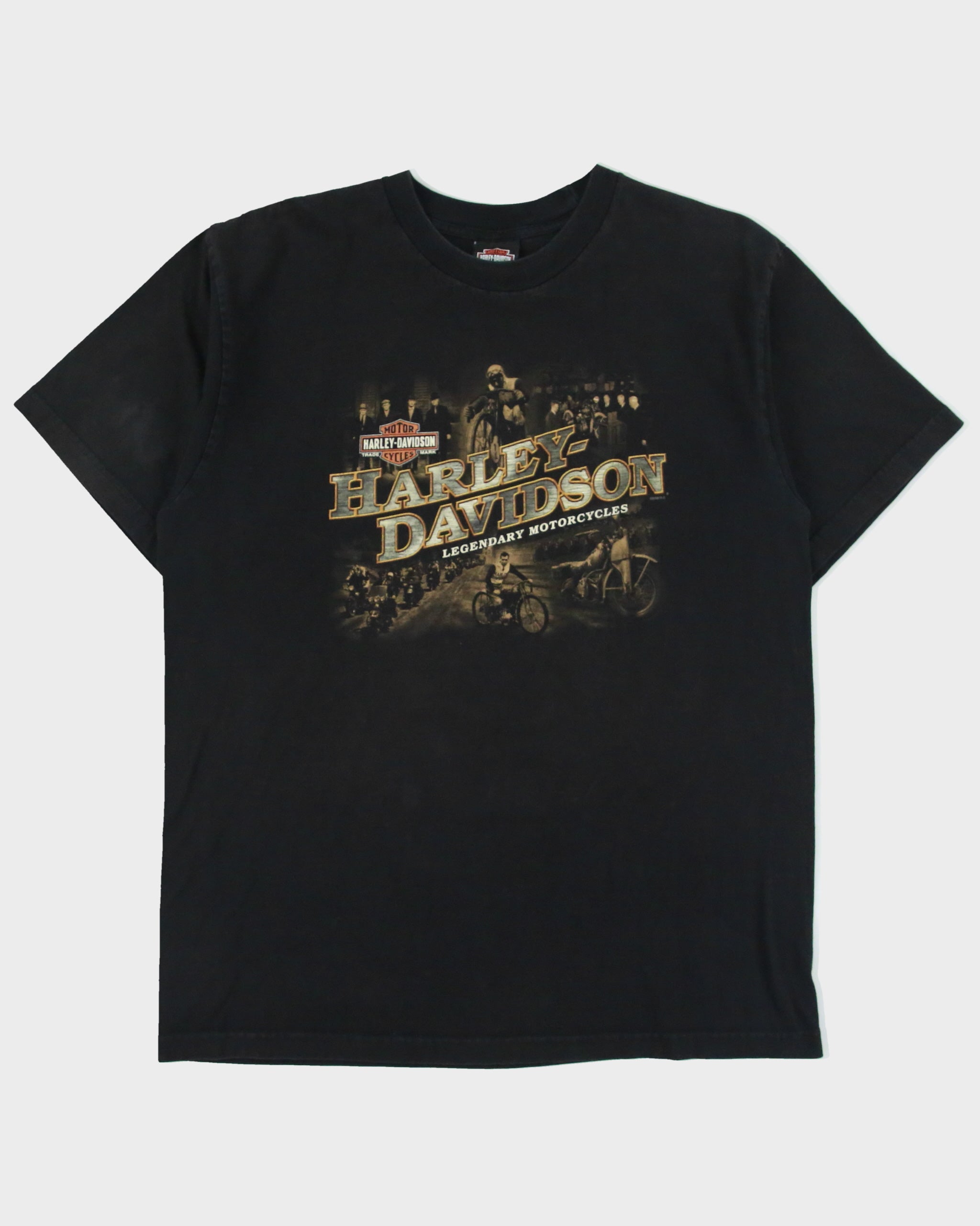 Vintage 2008 Y2K Harley Davidson Mischler's Beaver Dam Heavyweight Made In USA Crewneck T-Shirt - XL