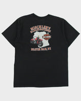 Vintage 2008 Y2K Harley Davidson Mischler's Beaver Dam Heavyweight Made In USA Crewneck T-Shirt - XL