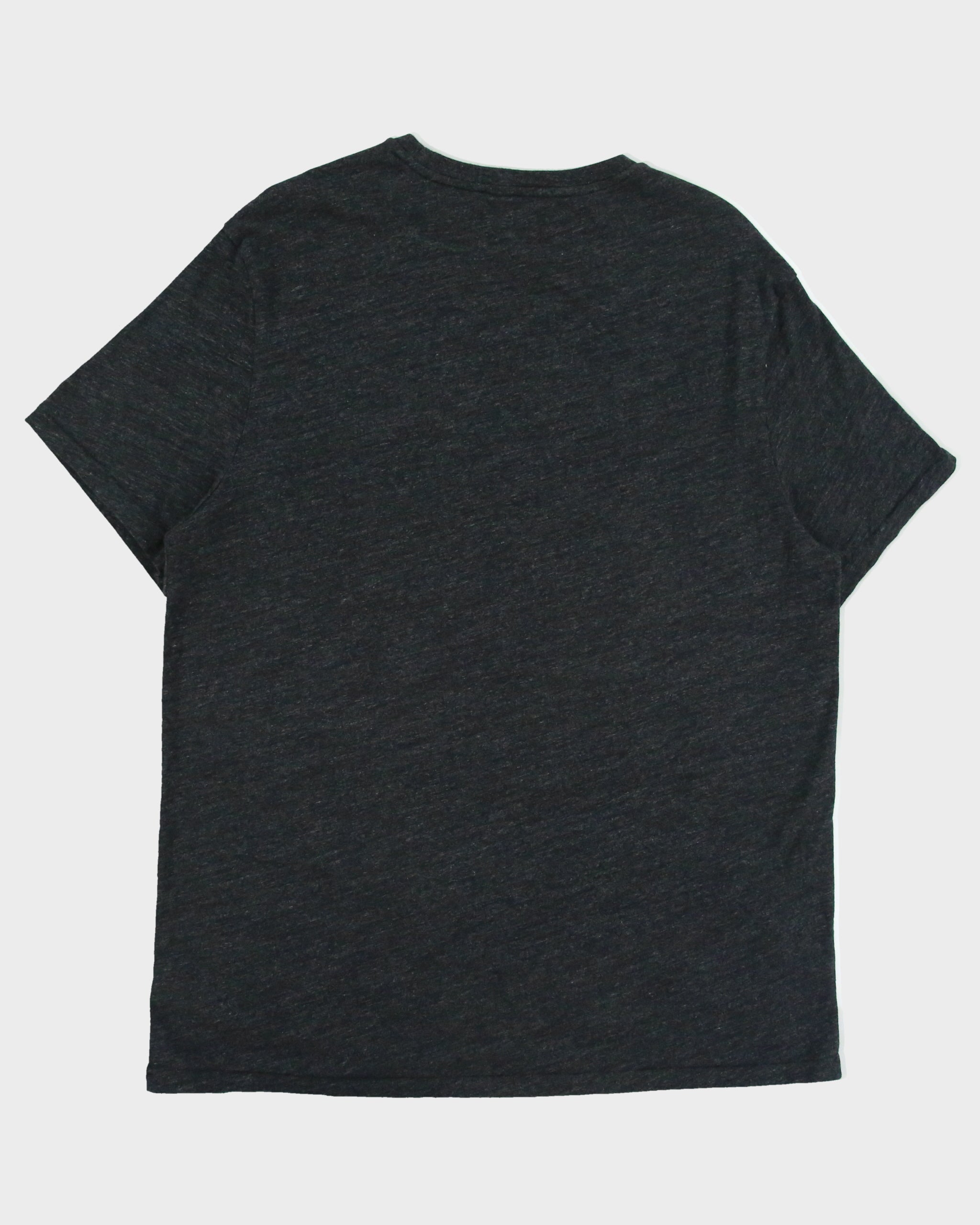 Vintage Polo Ralph Lauren Grey Marl Heavyweight Single Stitch Crewneck T-Shirt - XL