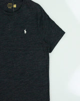 Vintage Polo Ralph Lauren Grey Marl Heavyweight Single Stitch Crewneck T-Shirt - XL