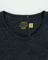 Vintage Polo Ralph Lauren Grey Marl Heavyweight Single Stitch Crewneck T-Shirt - XL
