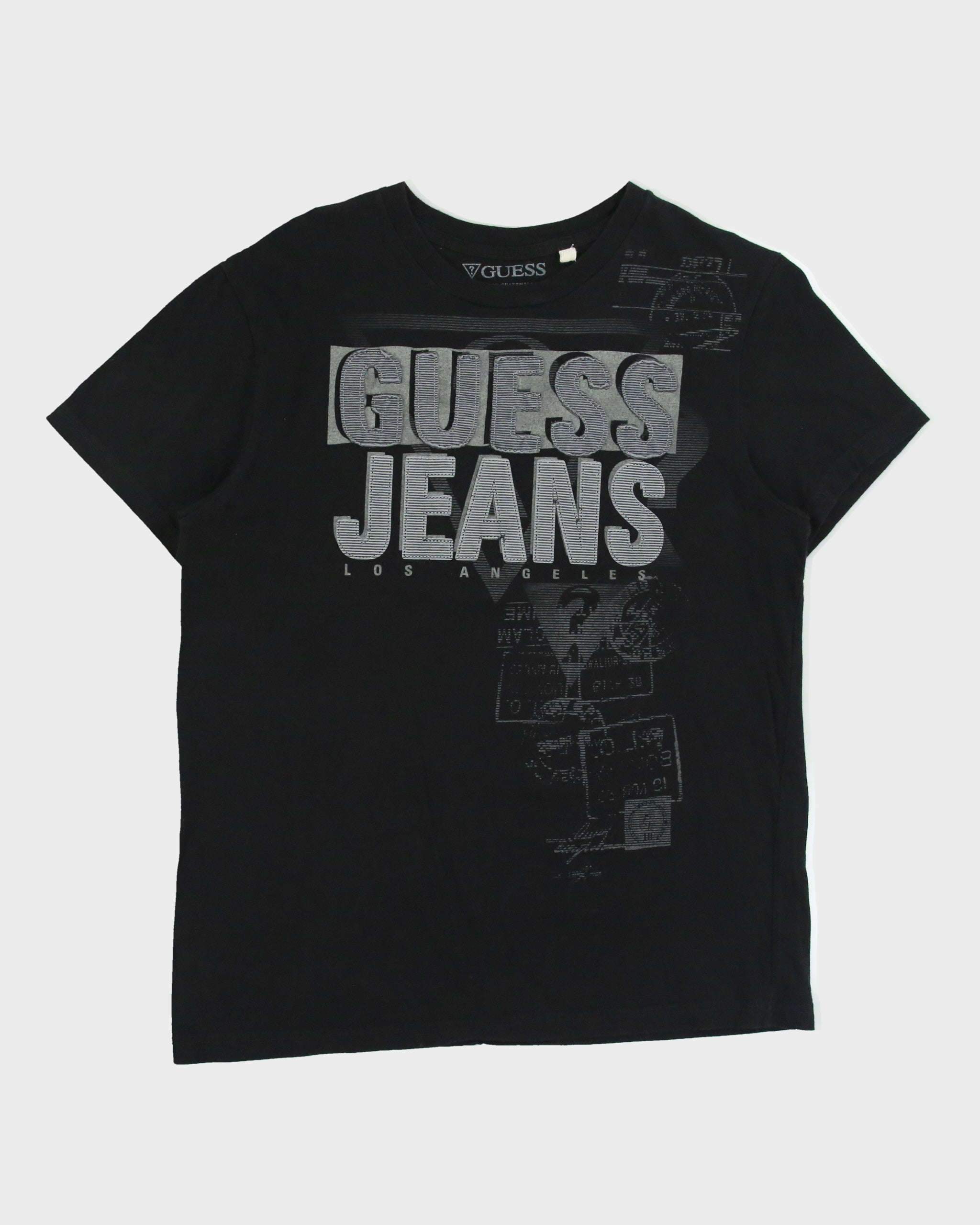 Vintage Y2K 00s Guess Jeans Patch Embroidered Crewneck T-Shirt - L