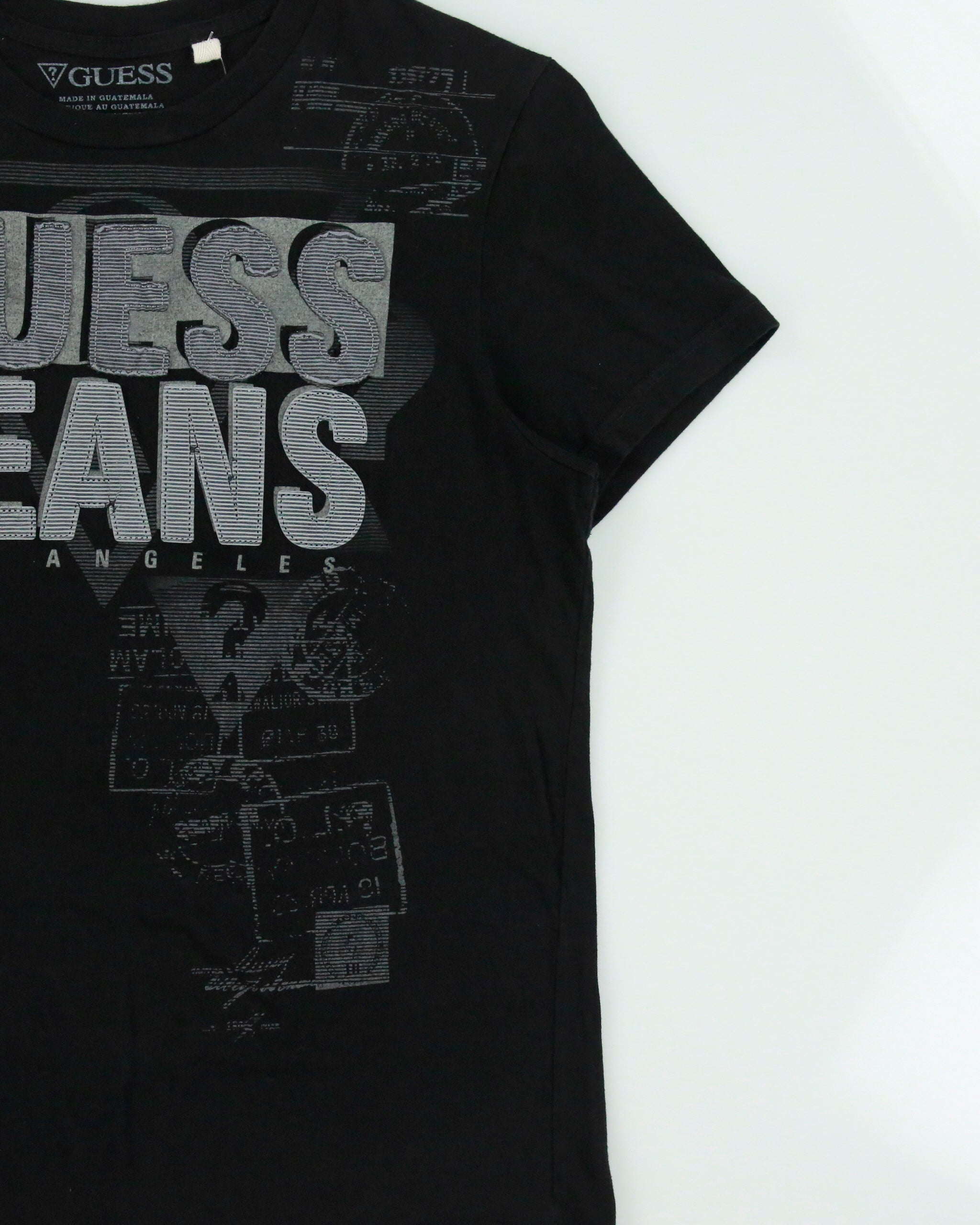 Vintage Y2K 00s Guess Jeans Patch Embroidered Crewneck T-Shirt - L