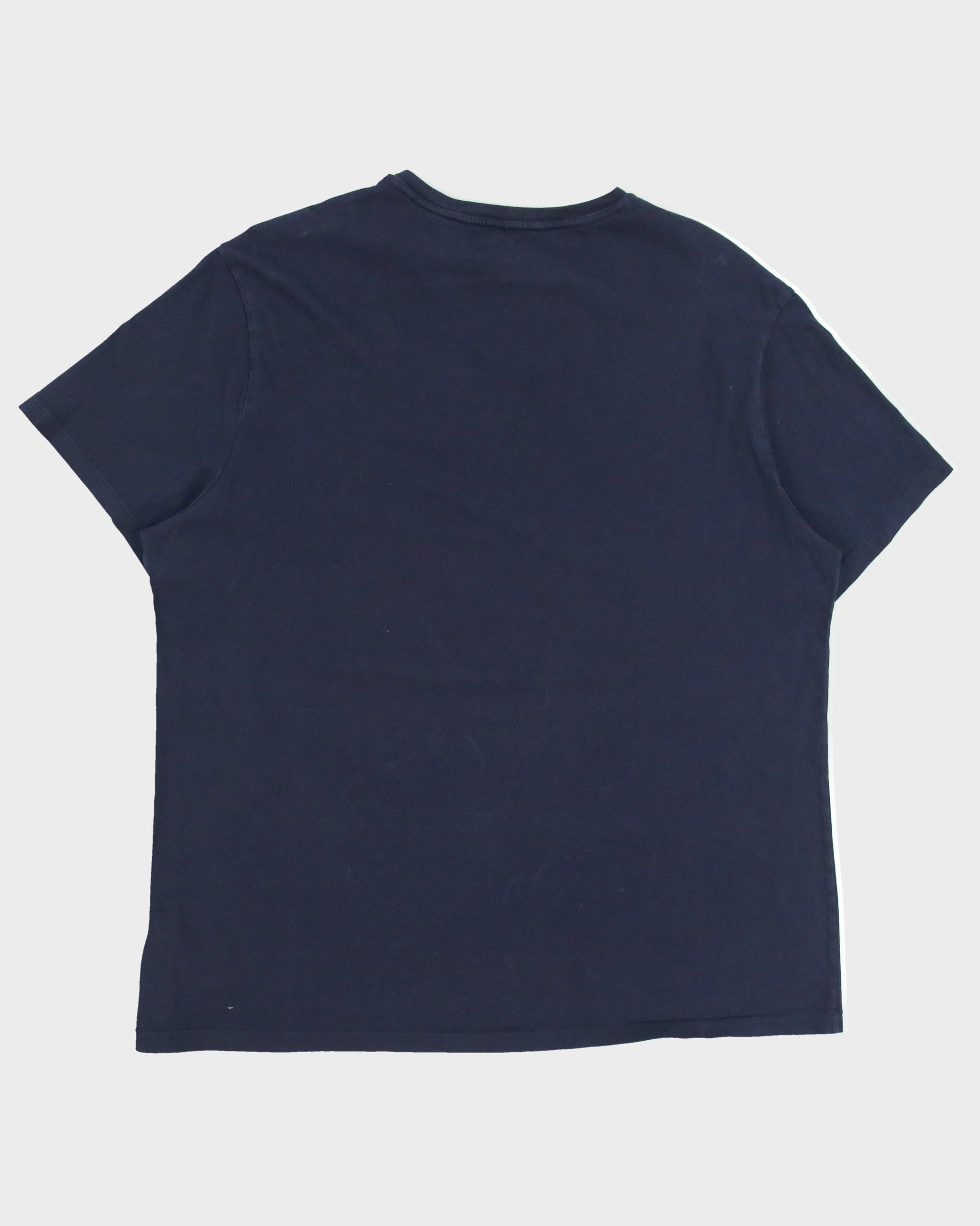 Vintage Polo Ralph Lauren Navy Heavyweight Single Stitch V-Neck T-Shirt - L