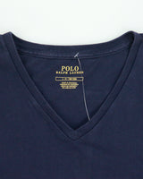 Vintage Polo Ralph Lauren Navy Heavyweight Single Stitch V-Neck T-Shirt - L