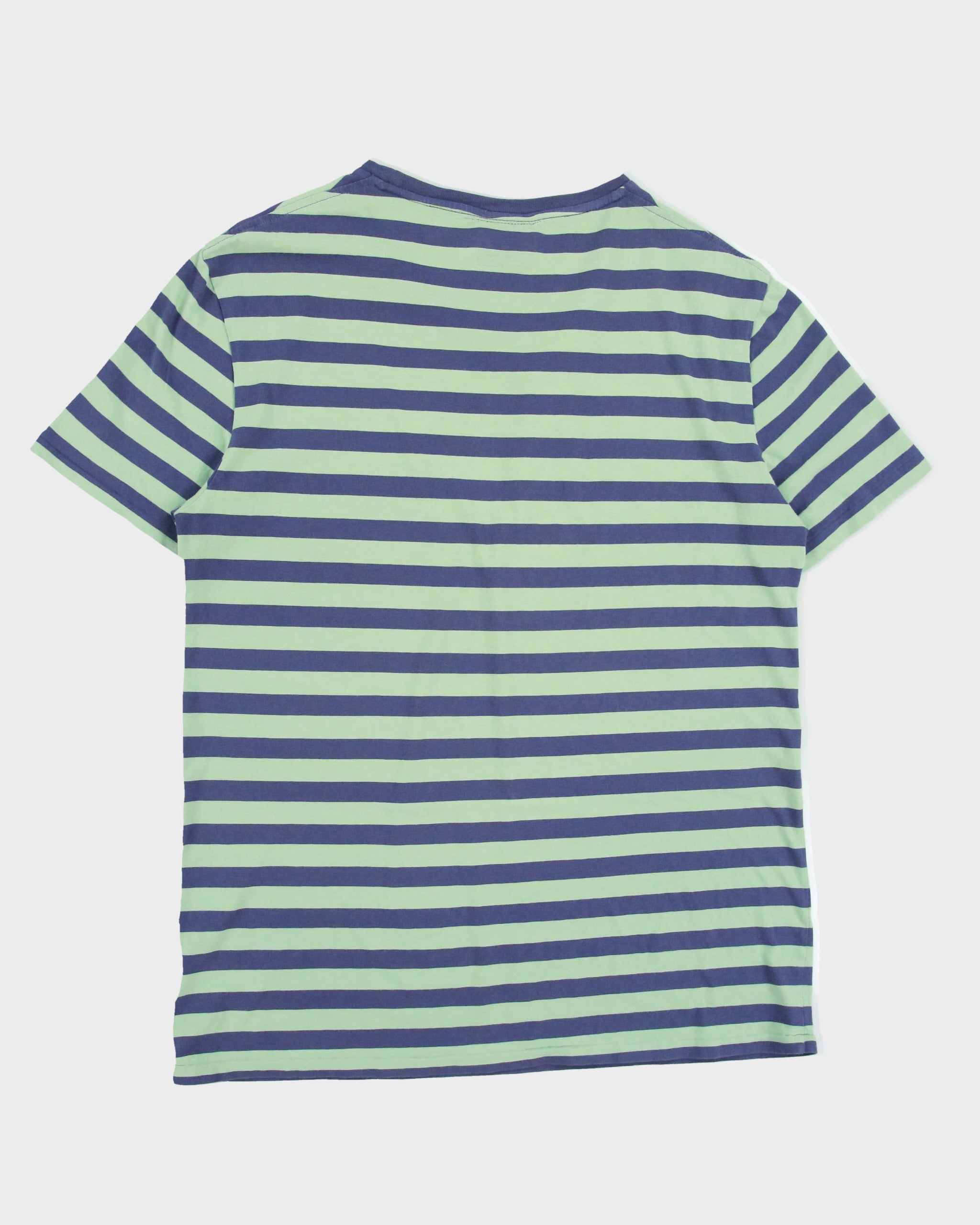 Vintage Polo Ralph Lauren Striped Single Stitch Crewneck Pocket T-Shirt - L