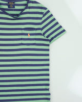 Vintage Polo Ralph Lauren Striped Single Stitch Crewneck Pocket T-Shirt - L
