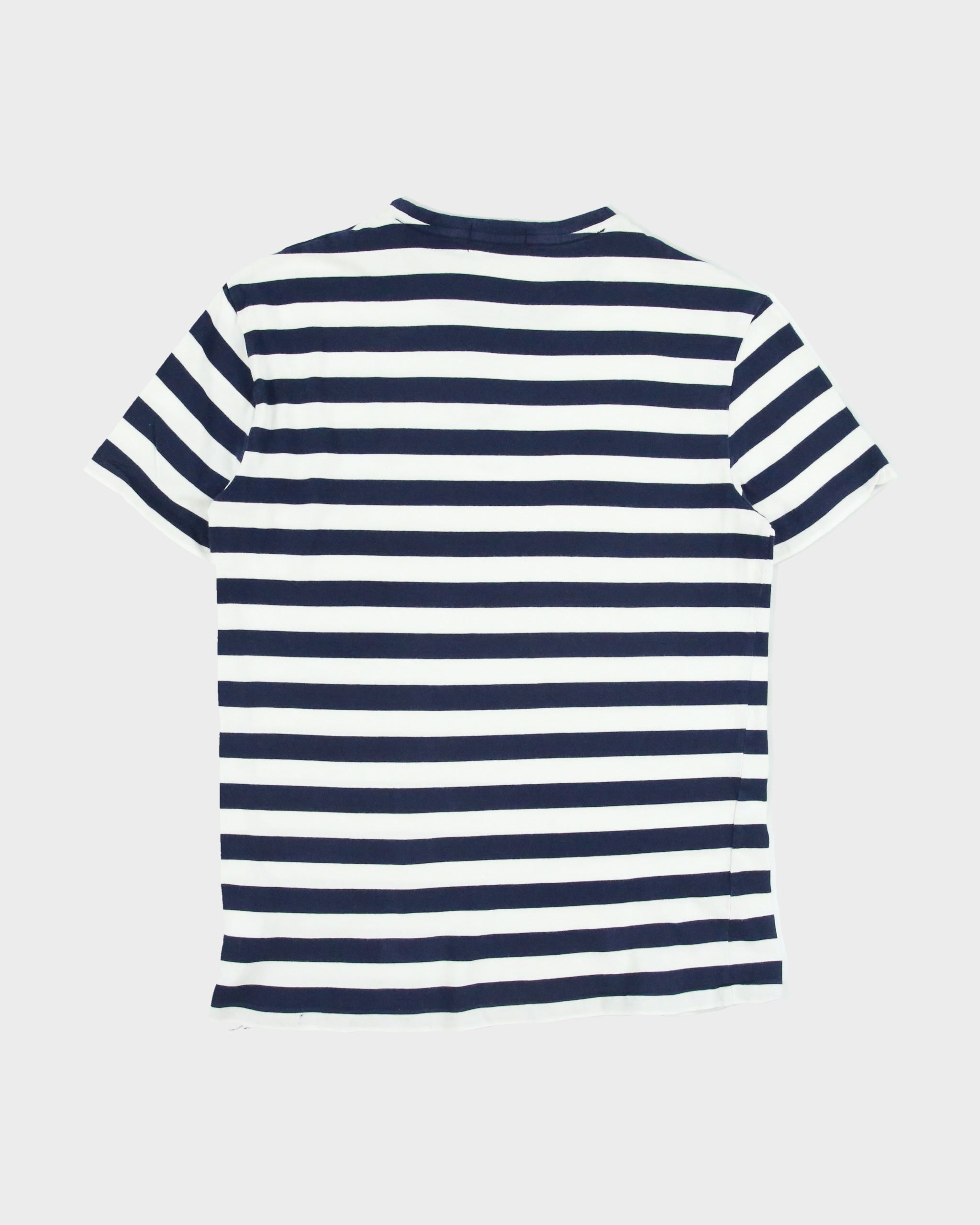 Vintage Polo Ralph Lauren Classic Striped Single Stitch Crewneck T-Shirt - S