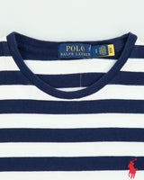 Vintage Polo Ralph Lauren Classic Striped Single Stitch Crewneck T-Shirt - S