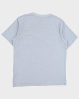 Vintage Carhartt Baby Blue Heavyweight Striped Relaxed Fit Crewneck Pocket T-Shirt - M