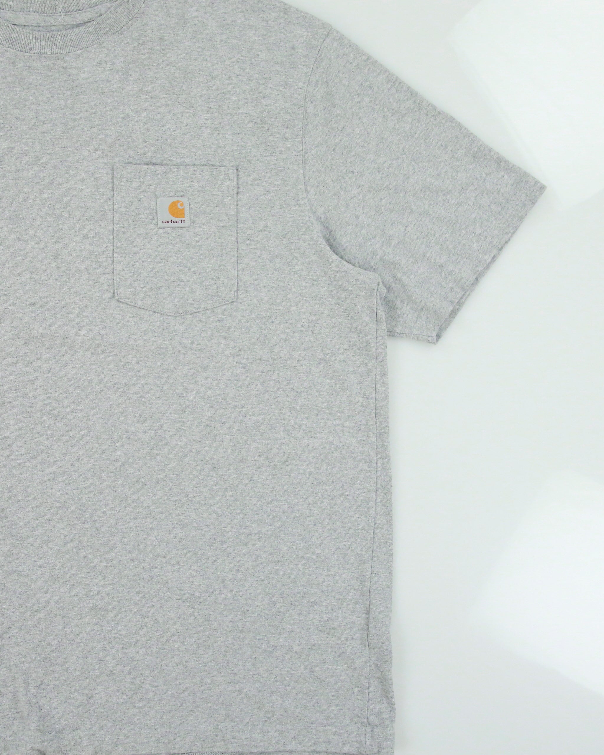 Vintage Carhartt Grey Marl Heavyweight Original Fit Crewneck Pocket T-Shirt - XL