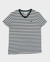 Vintage Y2K 00s Lacoste Striped Croc Pique V-Neck T-Shirt - L