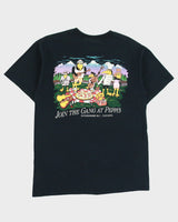 Vintage 2001 Y2K Peppi's Italian Fuel B.C Heavyweight Distressed Gildan Ultra Crewneck T-Shirt - M