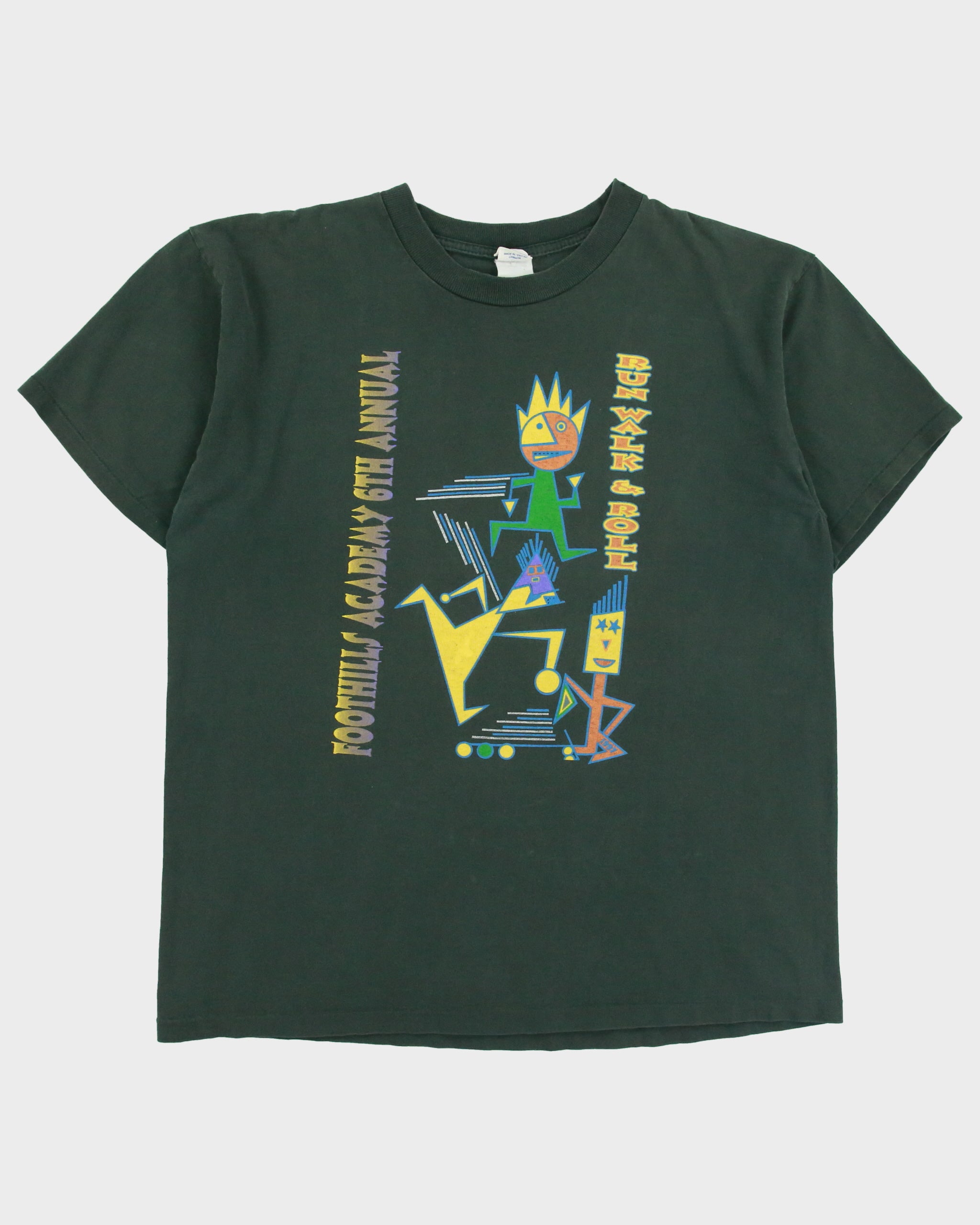 Vintage 1997 Bow Valley Foothills Annual Heavyweight Made In Canada Single Stitch Crewneck T-Shirt - L