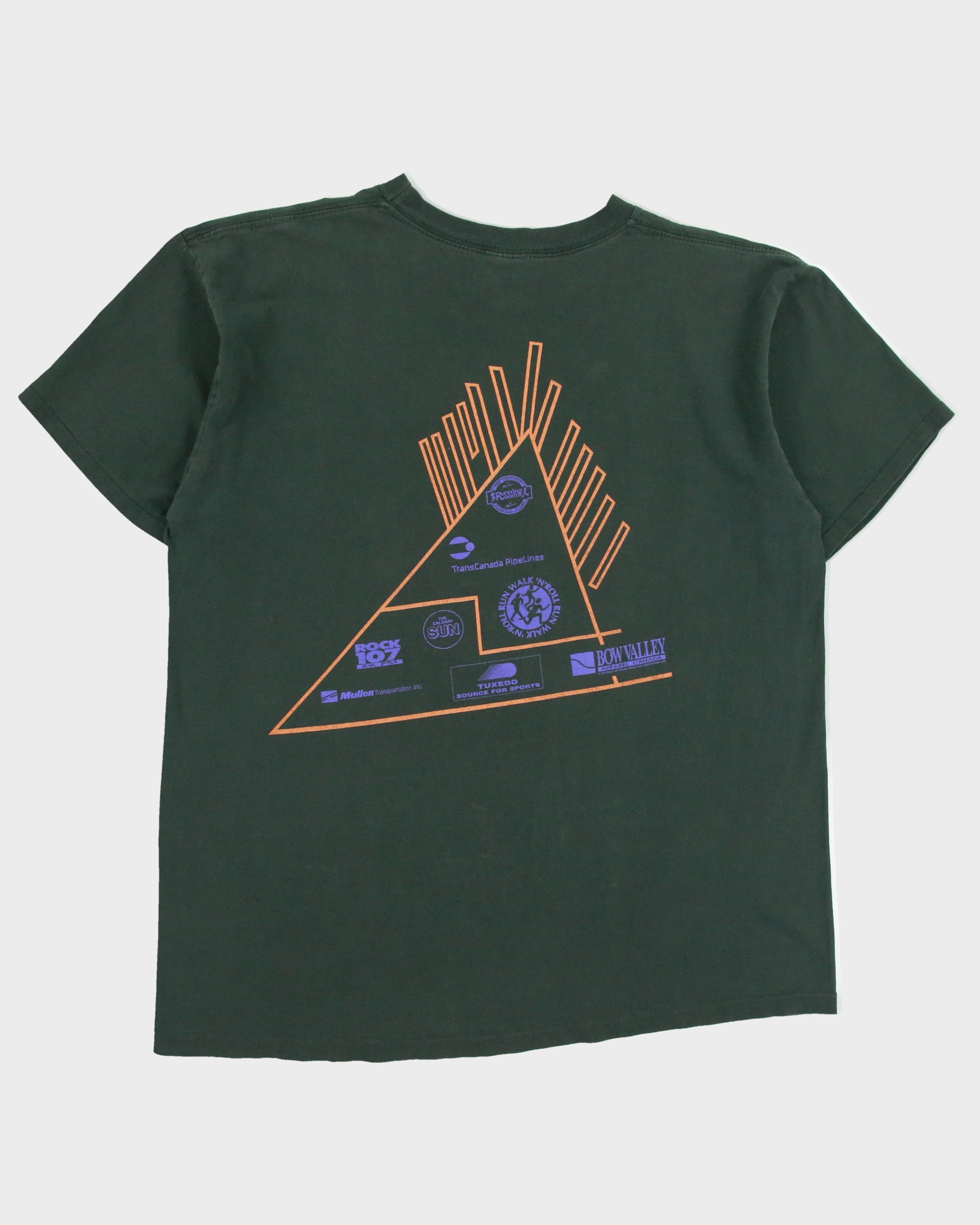 Vintage 1997 Bow Valley Foothills Annual Heavyweight Made In Canada Single Stitch Crewneck T-Shirt - L