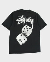 Vintage Stussy Heavyweight Fuzzy Dice Crewneck T-Shirt - S