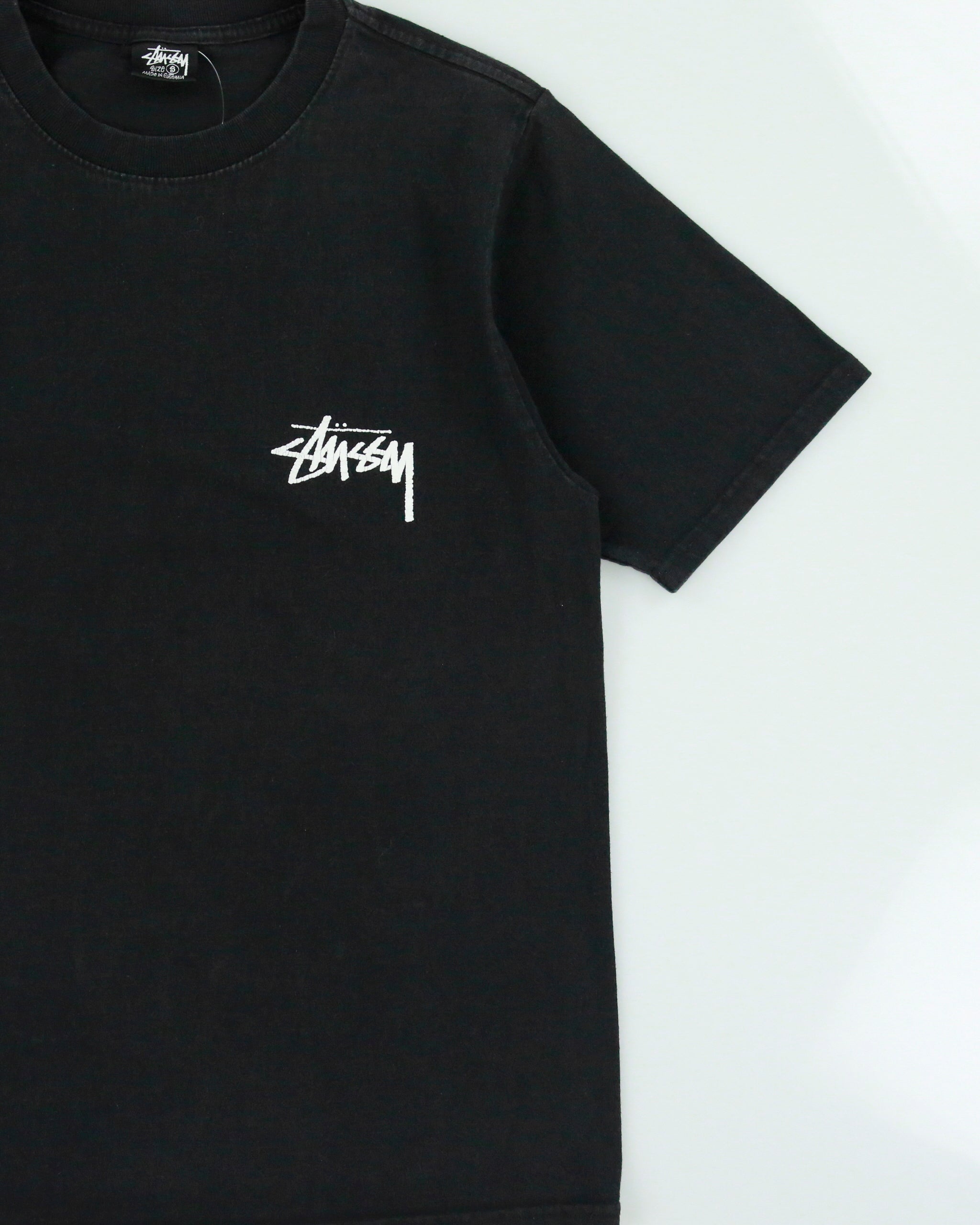 Vintage Stussy Heavyweight Fuzzy Dice Crewneck T-Shirt - S