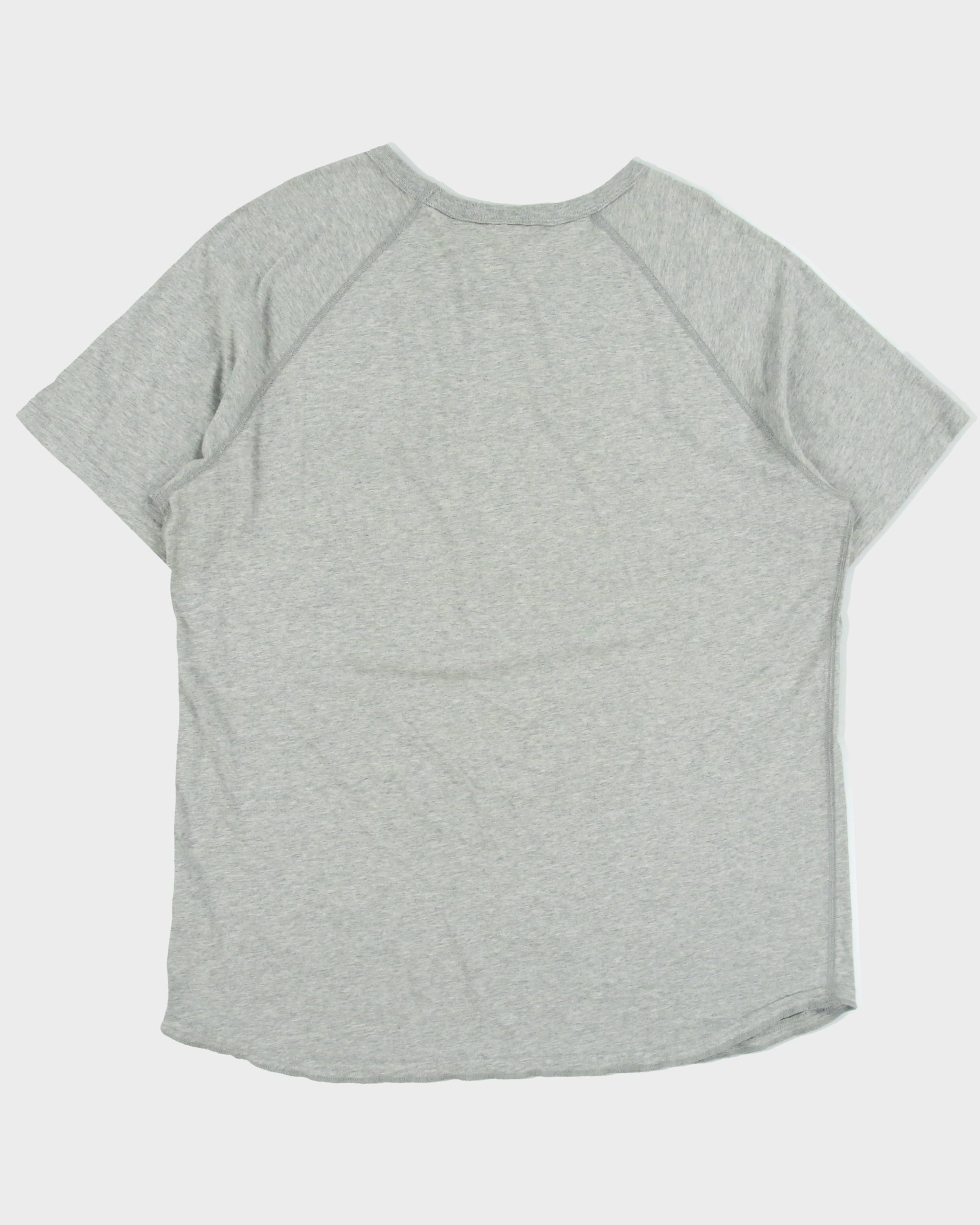 Reigning Champ Grey Marl Midweight Made In Canada Raw Cut Crewneck T-Shirt - L