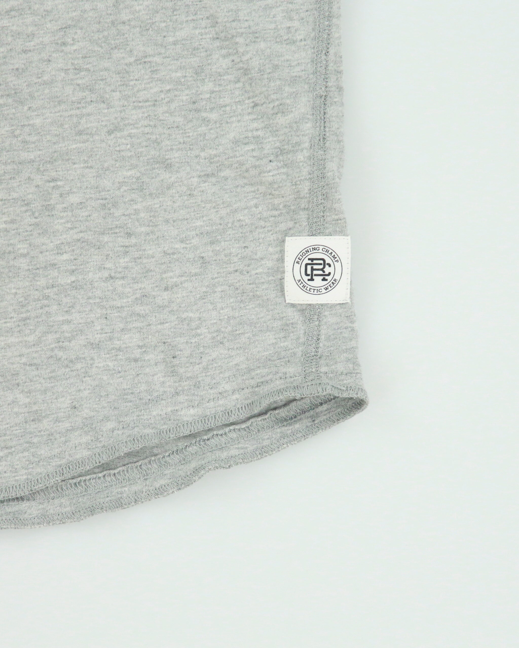 Reigning Champ Grey Marl Midweight Made In Canada Raw Cut Crewneck T-Shirt - L