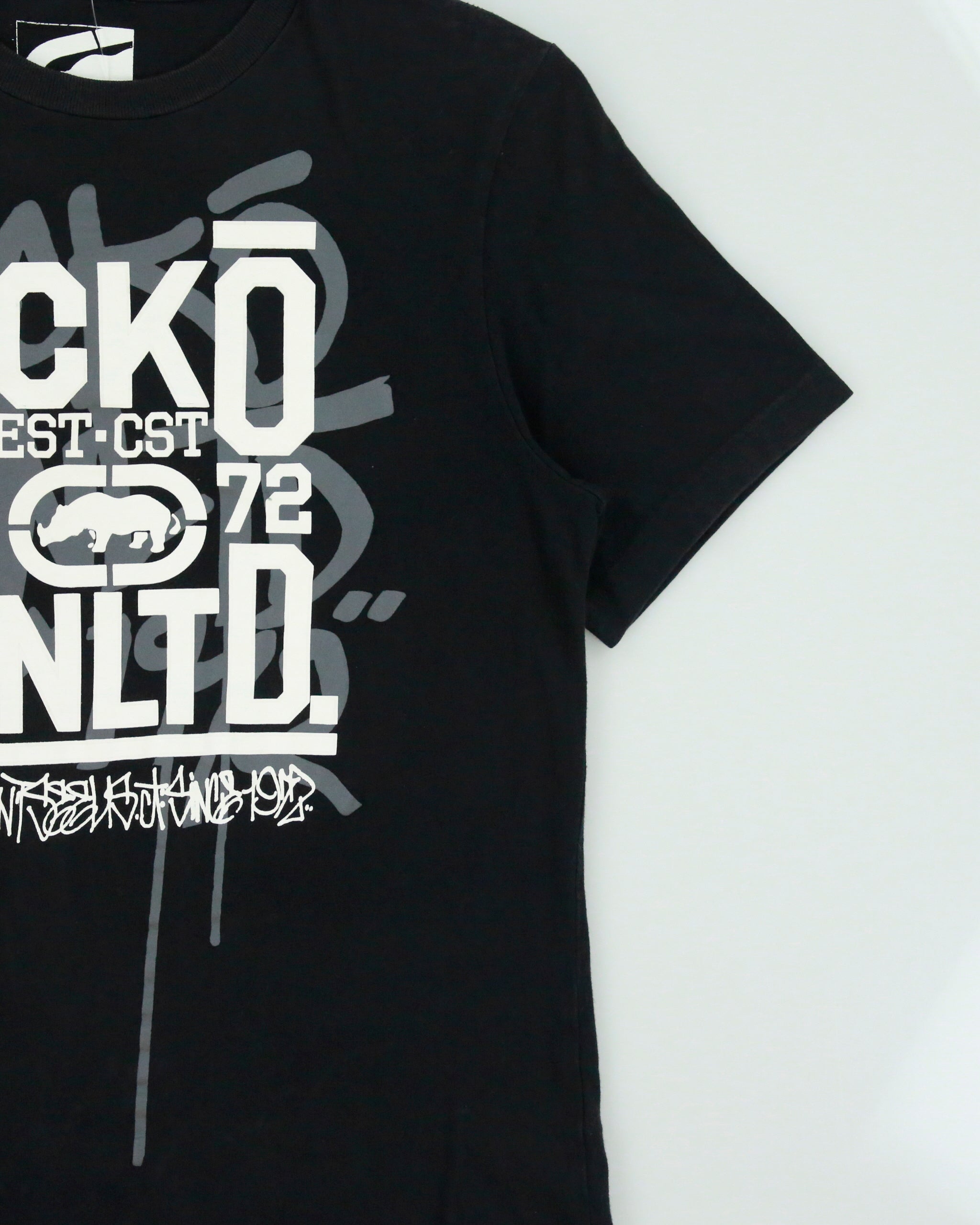 Vintage Ecko UNLTD The Classic Heavyweight Graffiti Puff Print Crewneck T-Shirt - M