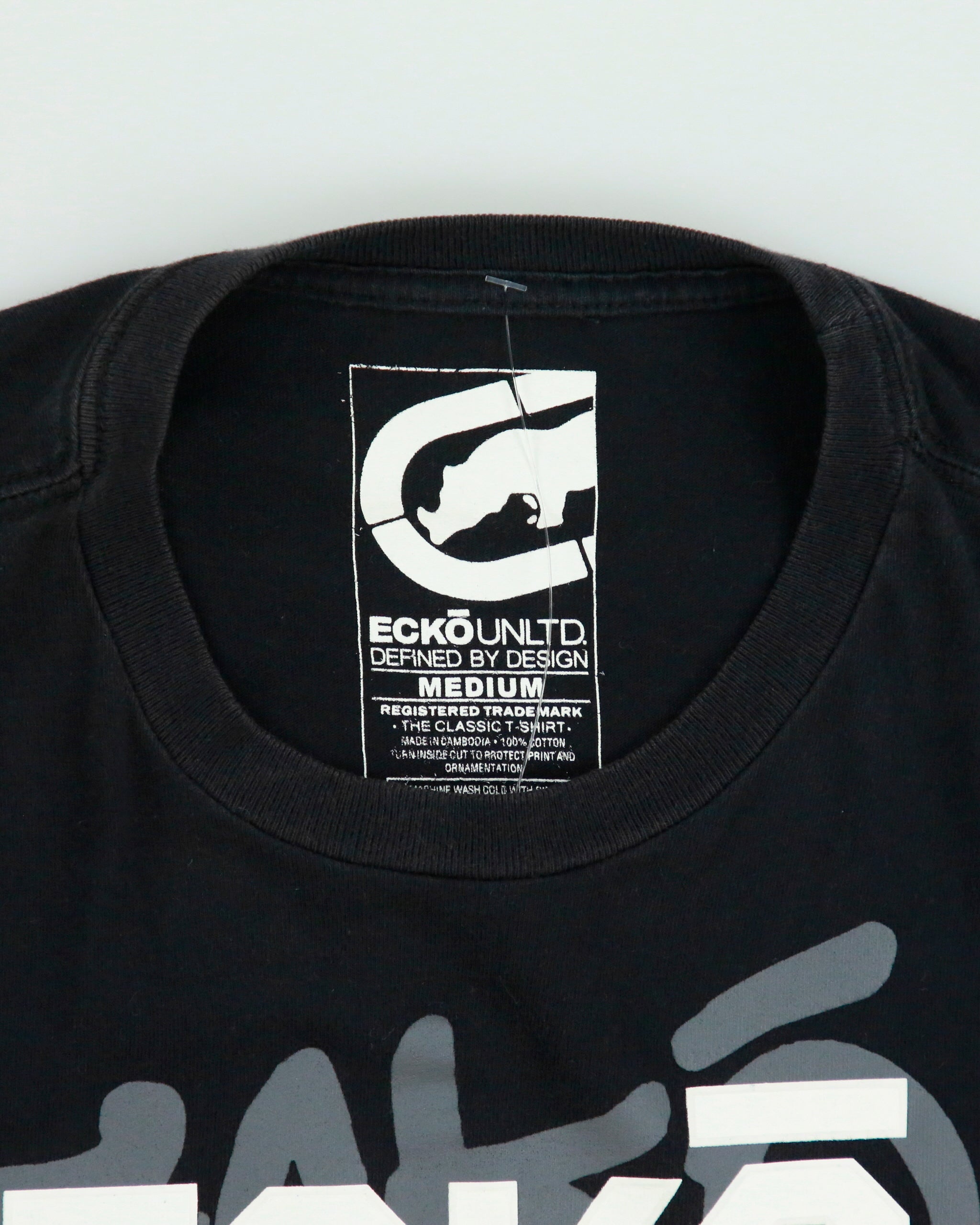 Vintage Ecko UNLTD The Classic Heavyweight Graffiti Puff Print Crewneck T-Shirt - M