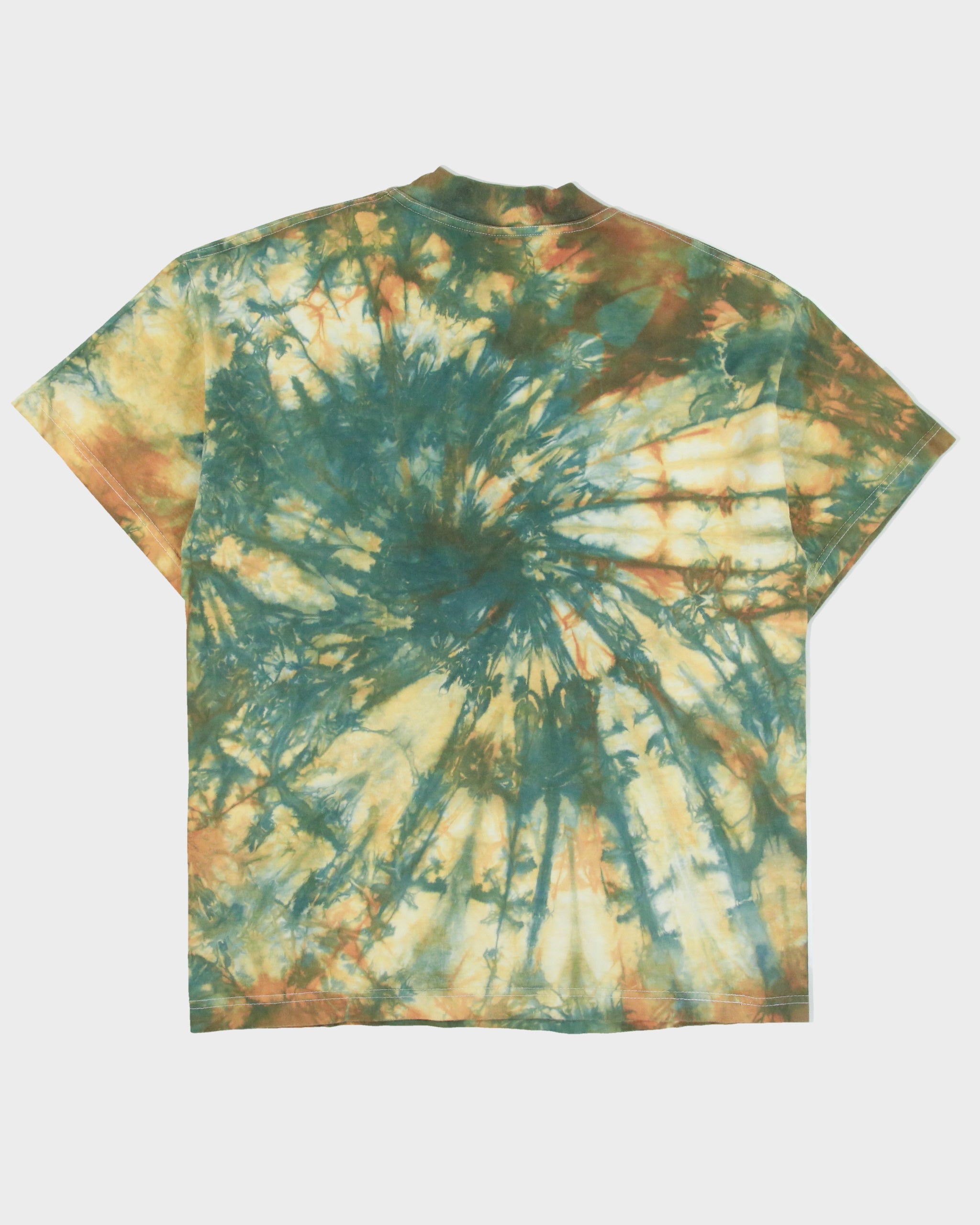 Vintage 1990s May.Ne Design Ultra Heavyweight Tie-Dye High Neck Crewneck T-Shirt - XL