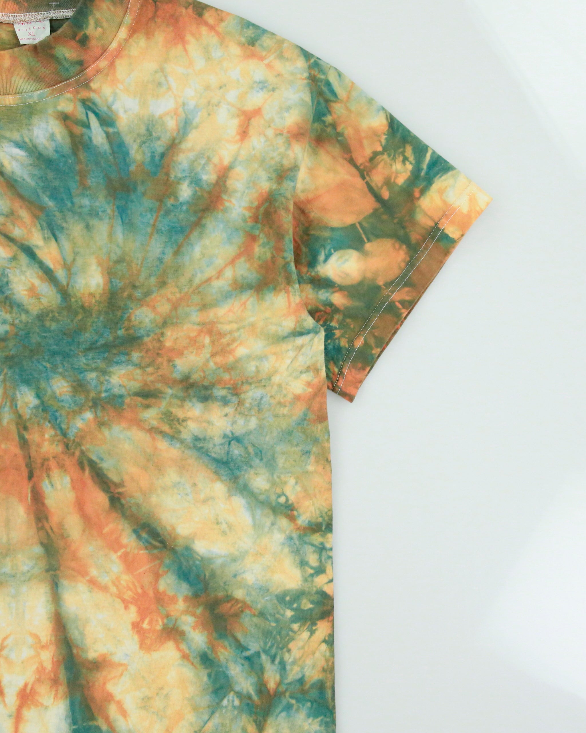Vintage 1990s May.Ne Design Ultra Heavyweight Tie-Dye High Neck Crewneck T-Shirt - XL