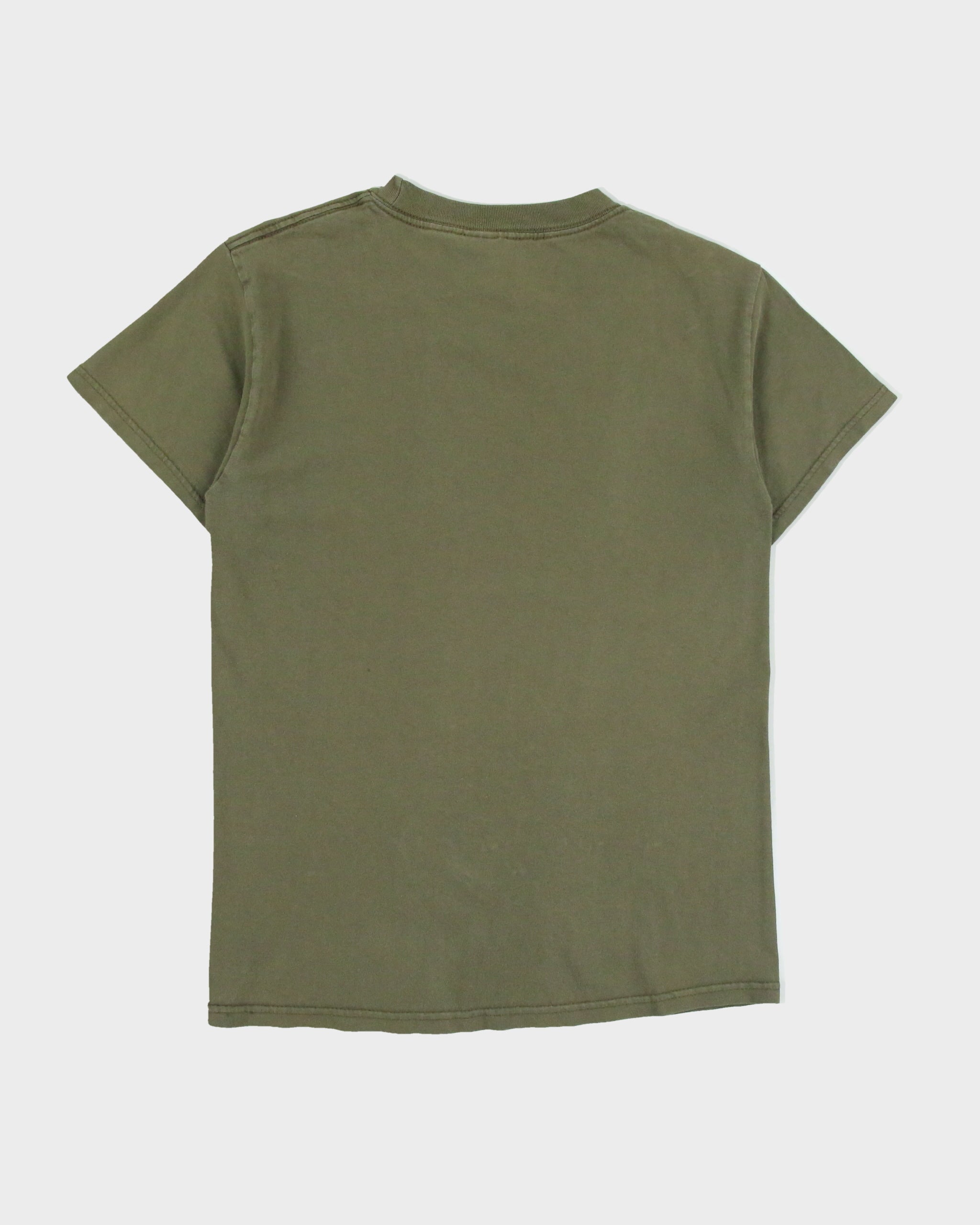 Vintage Y2K 00s Banff Canada Khaki Beware Of Bears Novelty Crewneck T-Shirt - S