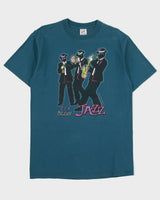 Vintage 1990s New Orleans Jazz Teal Heavyweight Jerzees Made In USA Crewneck T-Shirt - L