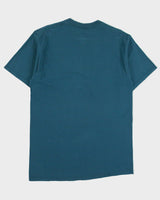 Vintage 1990s New Orleans Jazz Teal Heavyweight Jerzees Made In USA Crewneck T-Shirt - L