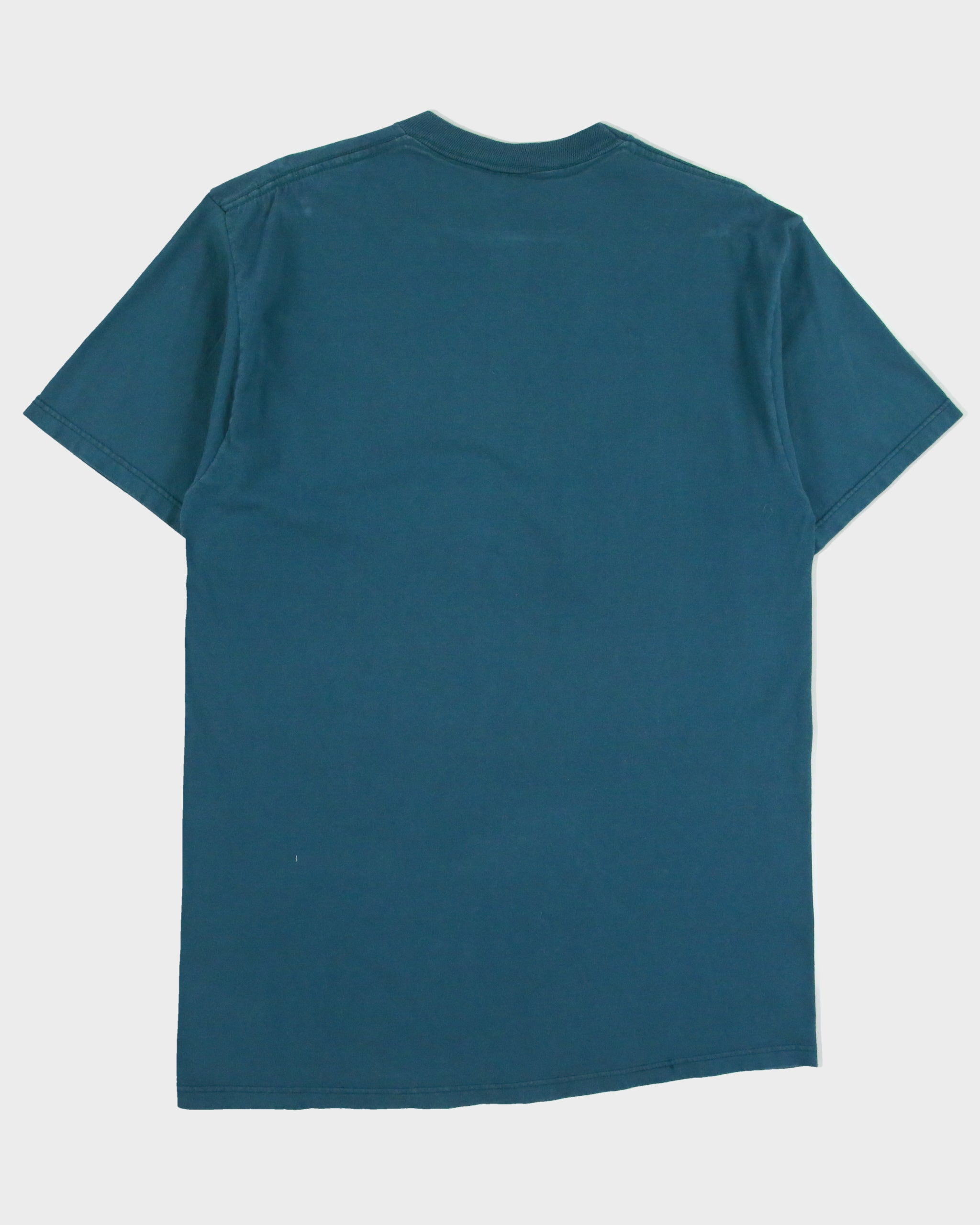 Vintage 1990s New Orleans Jazz Teal Heavyweight Jerzees Made In USA Crewneck T-Shirt - L