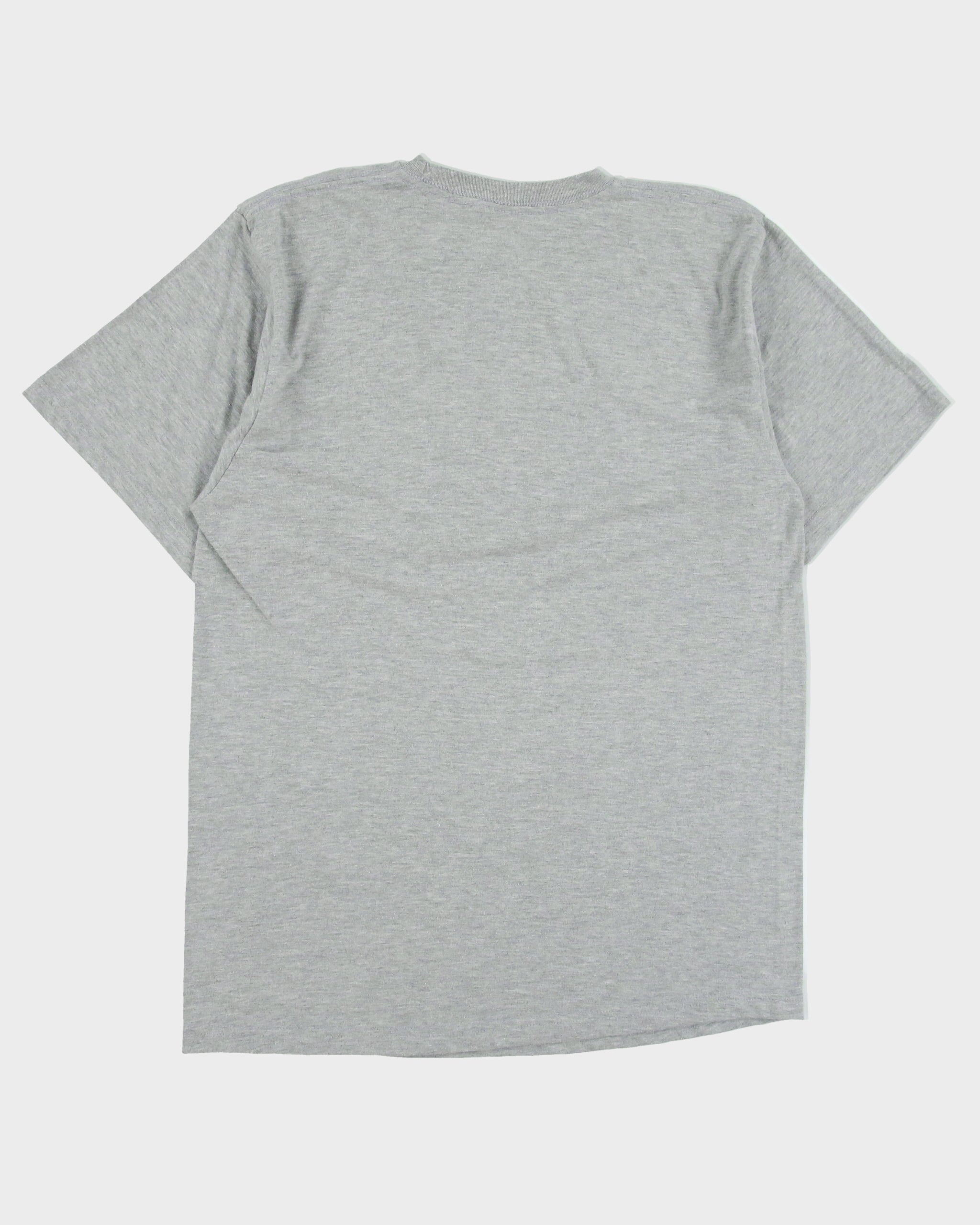Vintage 1990s Rindy River Grey Marl Heavyweight 'Stop Animal Testing' Crewneck T-Shirt - M