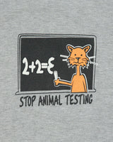 Vintage 1990s Rindy River Grey Marl Heavyweight 'Stop Animal Testing' Crewneck T-Shirt - M