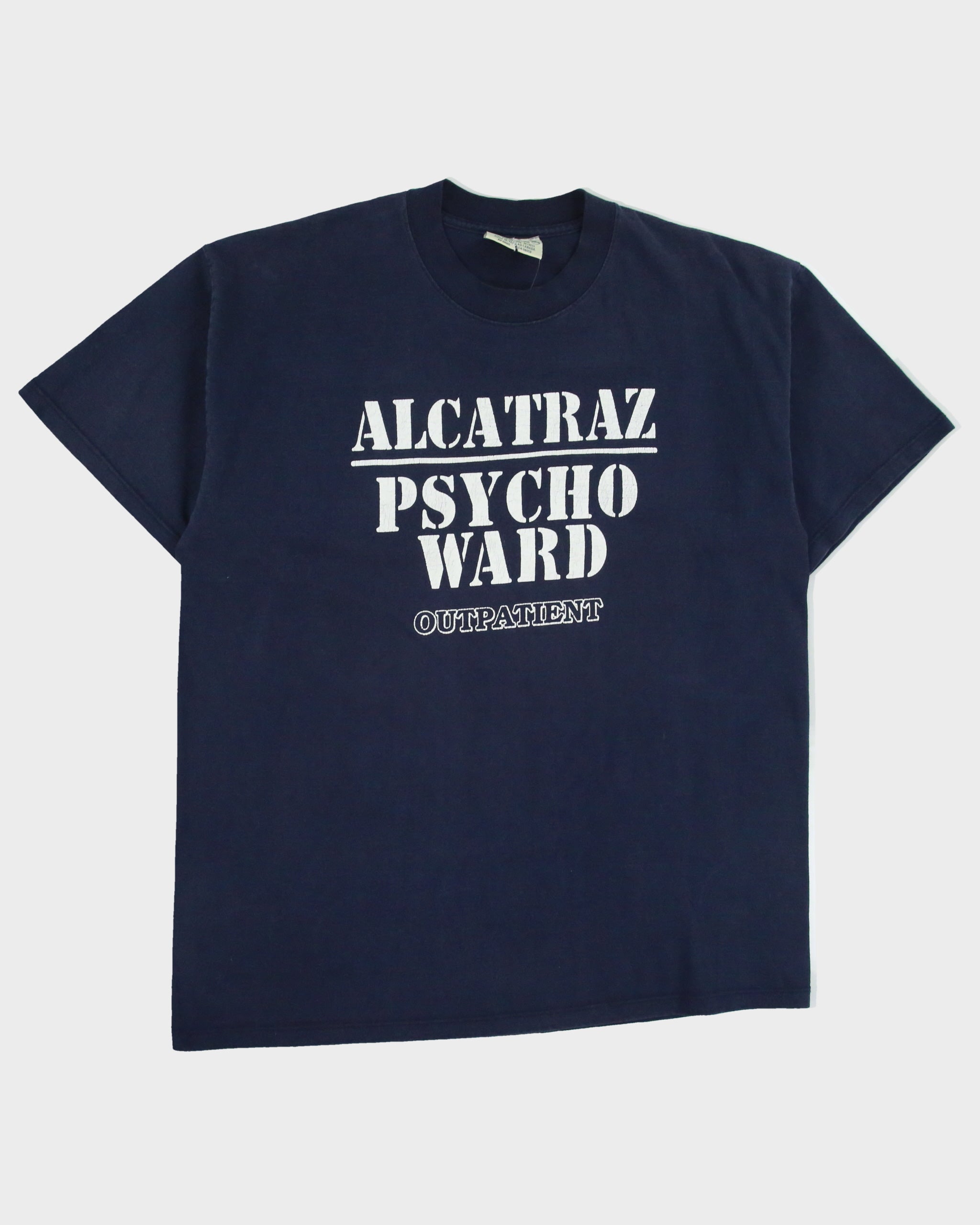Vintage 1990s Alcatraz Psycho Ward Outpatient Heavyweight Boca Made In Canada Crewneck T-Shirt - XL
