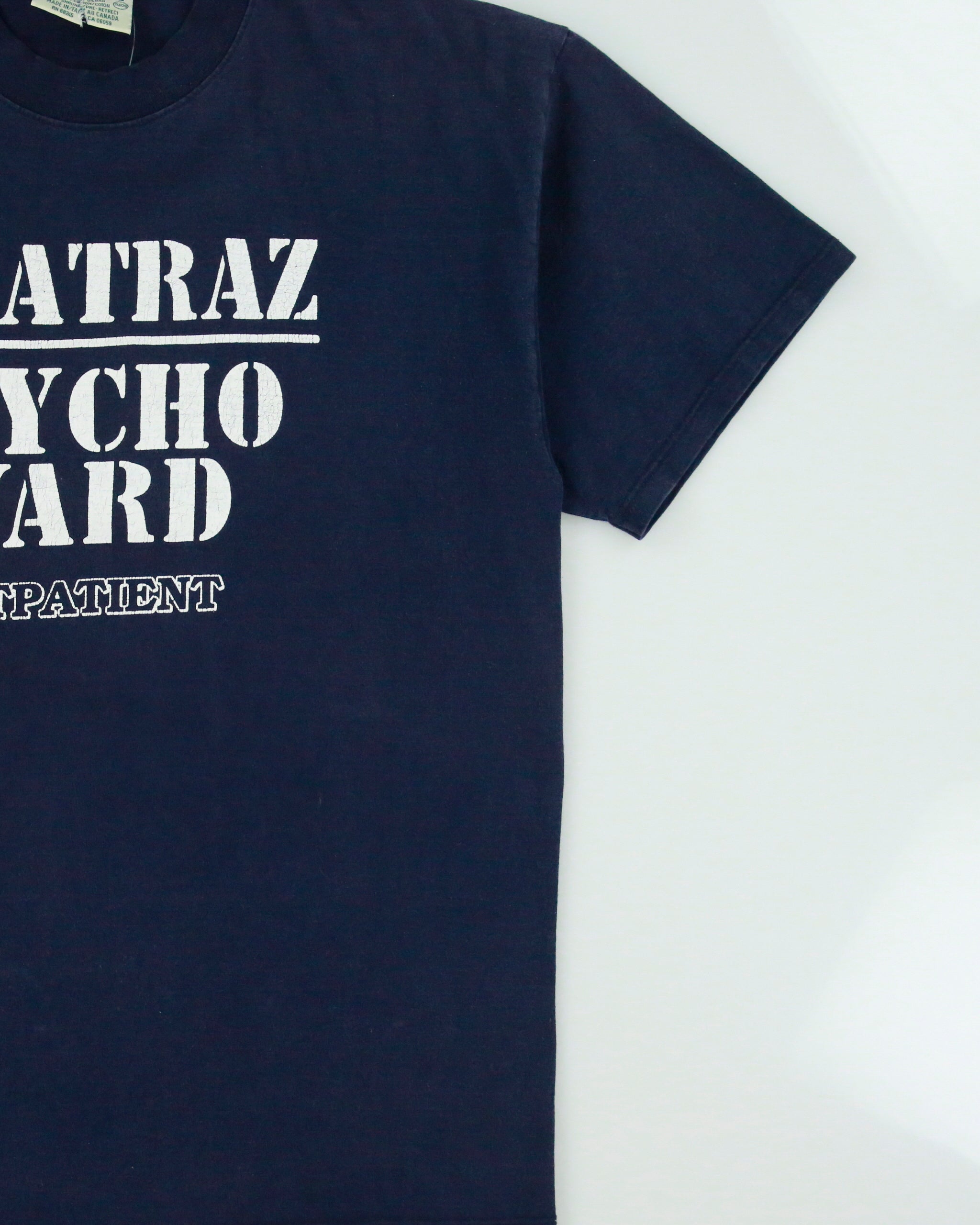 Vintage 1990s Alcatraz Psycho Ward Outpatient Heavyweight Boca Made In Canada Crewneck T-Shirt - XL