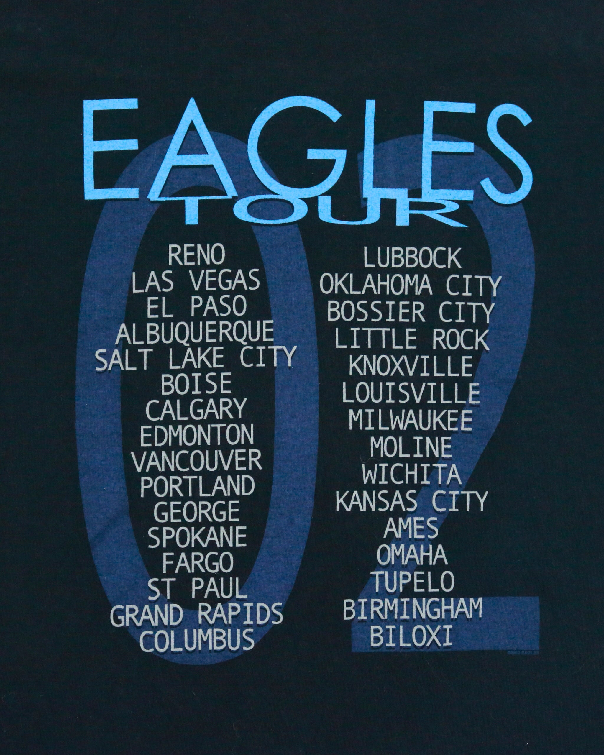 Vintage The Eagles 2002 Americas Tour Heavyweight Anvil Crewneck T-Shirt - L