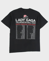 Vintage 2009 Y2K Lady Gaga Virgin Monster Ball North America Tour Heavyweight Hanes Crewneck T-Shirt - M