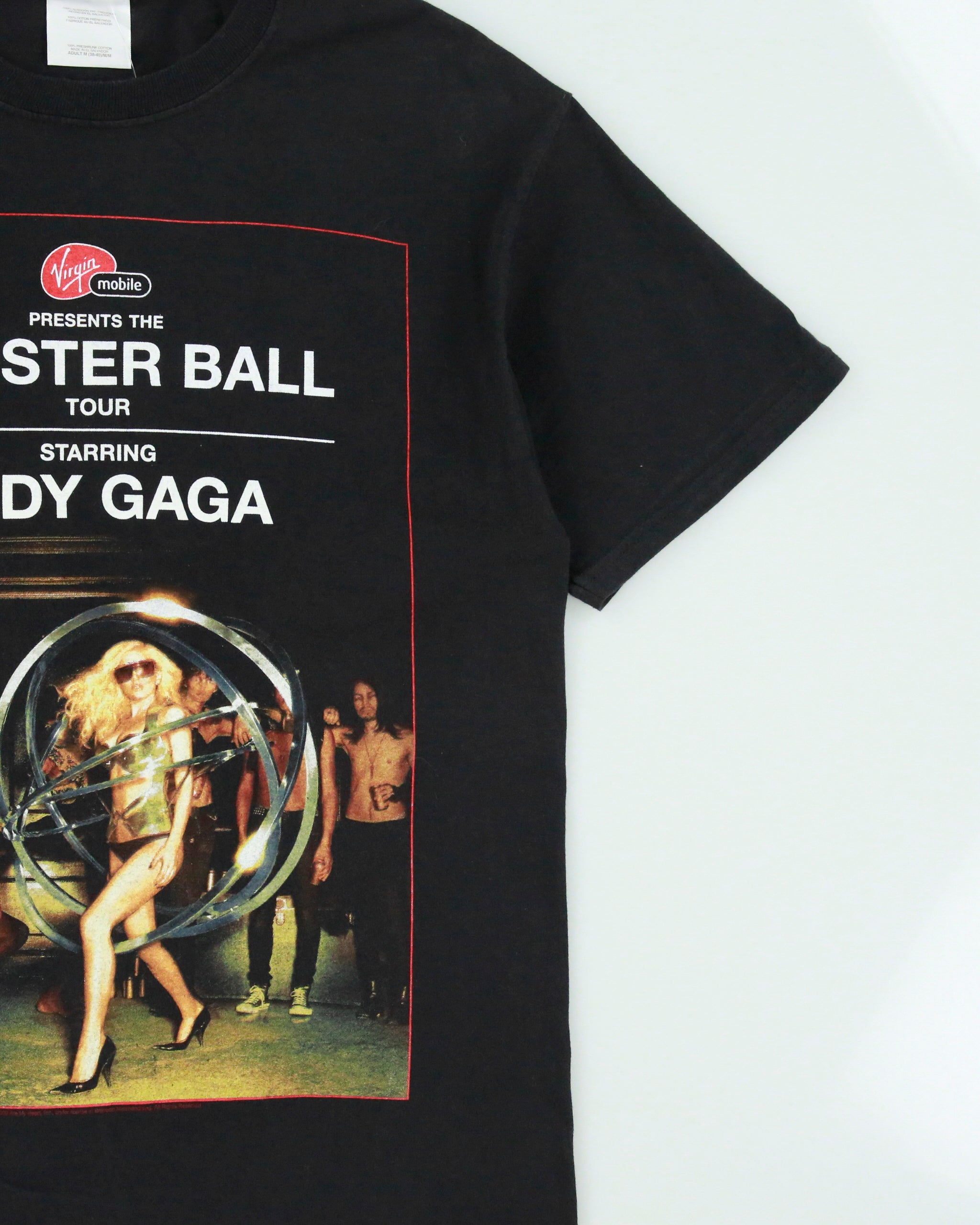Vintage 2009 Y2K Lady Gaga Virgin Monster Ball North America Tour Heavyweight Hanes Crewneck T-Shirt - M