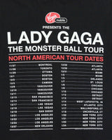 Vintage 2009 Y2K Lady Gaga Virgin Monster Ball North America Tour Heavyweight Hanes Crewneck T-Shirt - M