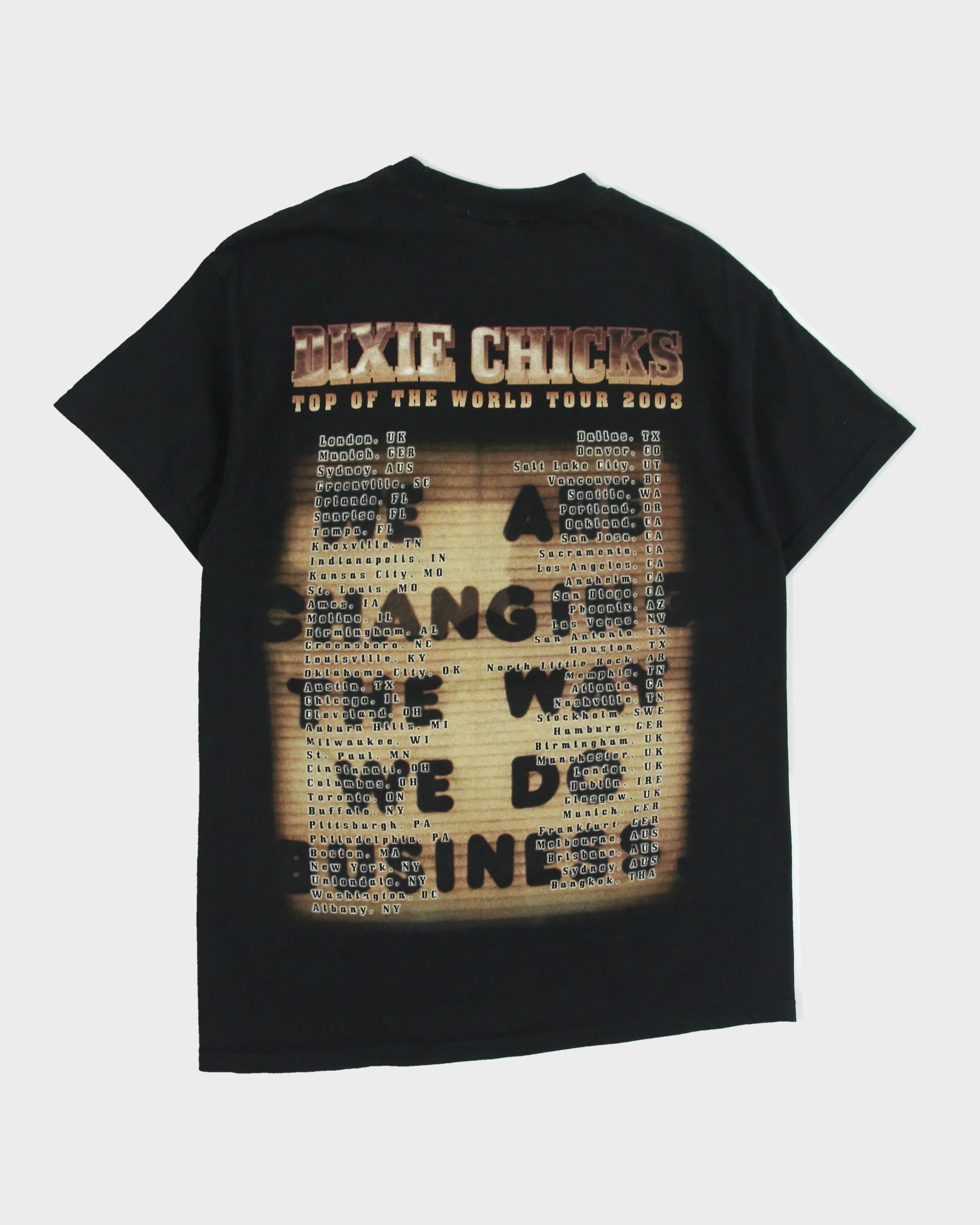 Vintage Y2K Dixie Chicks 2003 Top Of The World Tour Heavyweight Giant Made In USA Crewneck T-Shirt - M