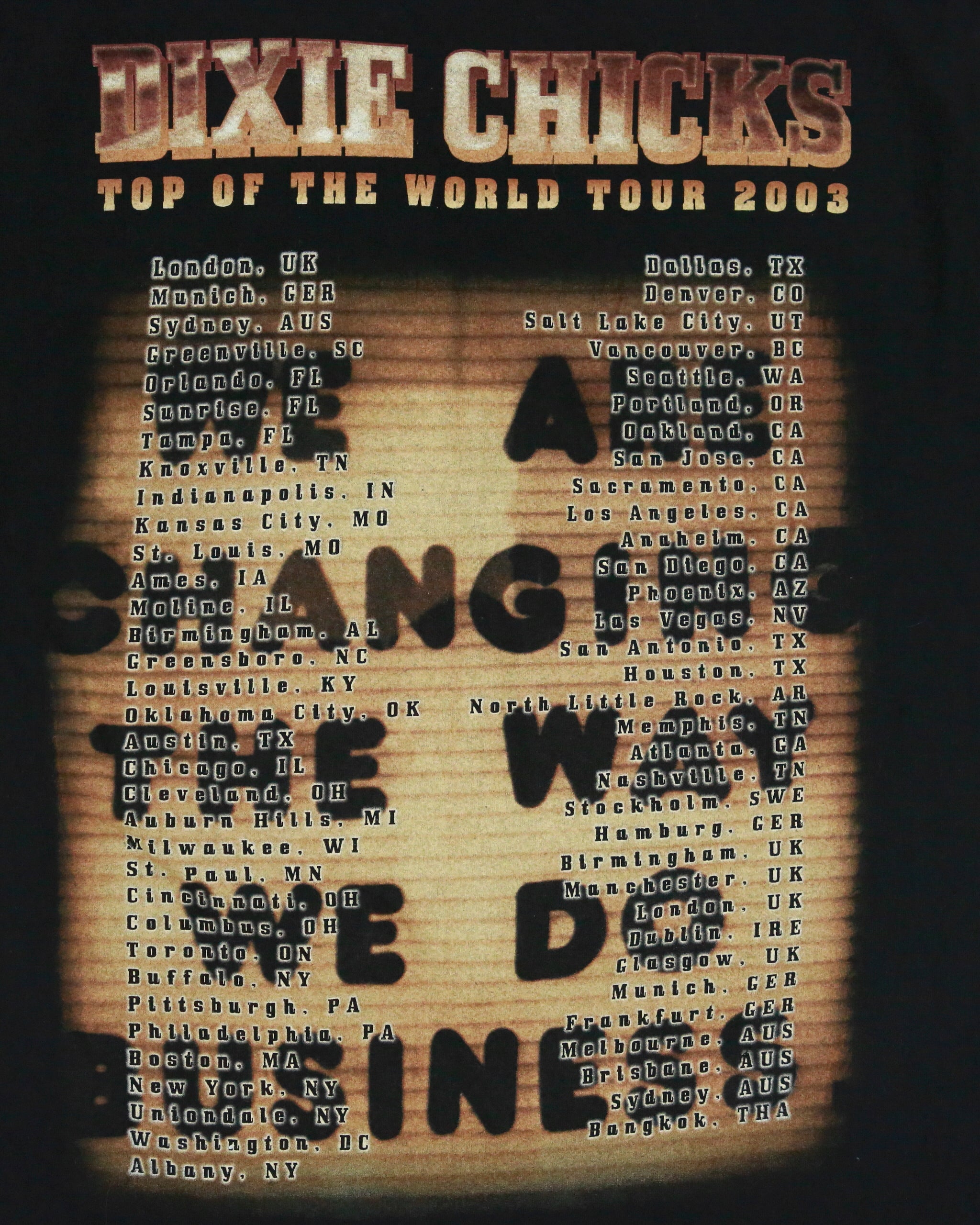 Vintage Y2K Dixie Chicks 2003 Top Of The World Tour Heavyweight Giant Made In USA Crewneck T-Shirt - M